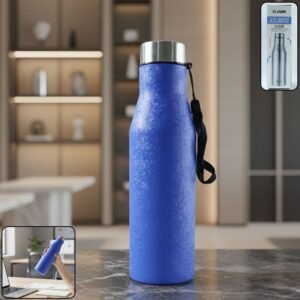Stainless Steel Water Bottle 1000ML – Leakproof with Carry Strap