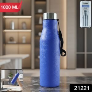 Stainless Steel Water Bottle 1000ML – Leakproof with Carry Strap