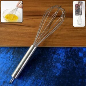 Stainless Steel Wire Whisk – Durable, Comfortable Mixing Tool