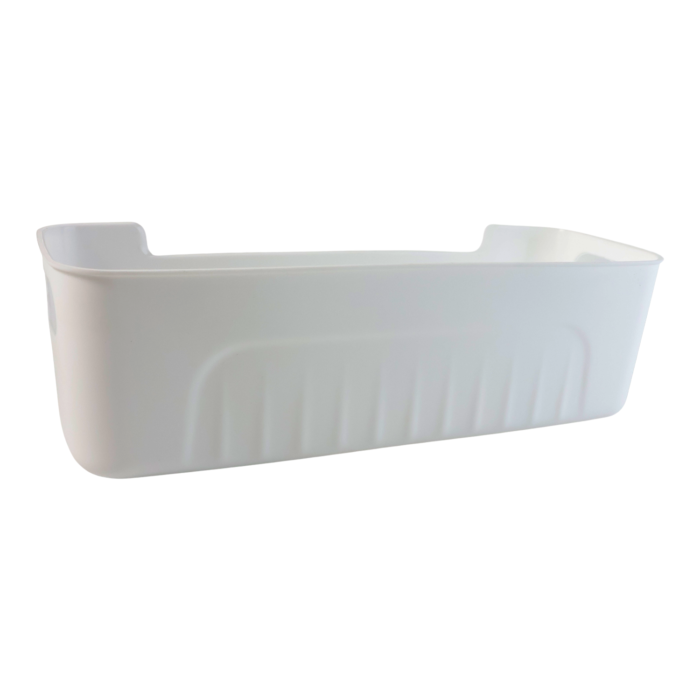 whitestoragecontainer-04 White Plastic Storage Basket Set – 4 Durable Stackable Organizers