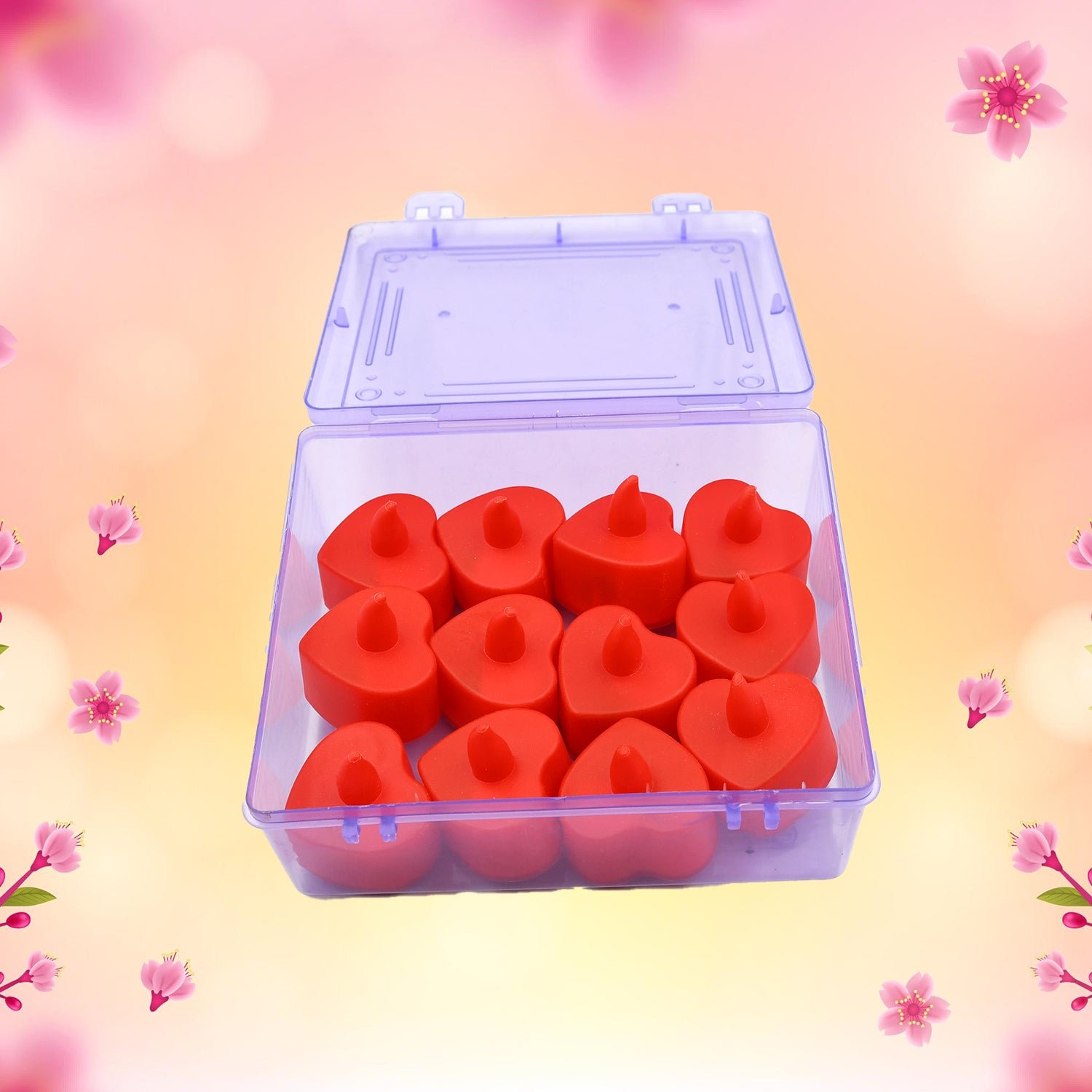 LED Heart Diya Candles – Multi-Color Flameless Tea Lights | Indo Glow