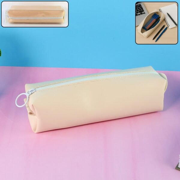 PU Leather Pencil Pouch – Slim, Soft Zippered Stationery Case
