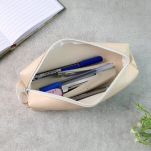 PU Leather Pencil Pouch – Slim, Soft Zippered Stationery Case